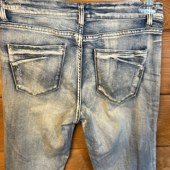 Banjara ban-jar-a Jeans denim Women's 29/10 Embroidered straight leg open hem - Picture 7 of 9